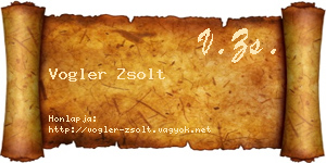 Vogler Zsolt névjegykártya